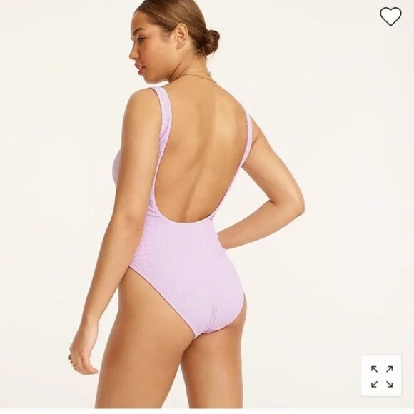 J. Crew Other - J. Crew womens purple Lilac Textured square neck one-piece swimsuit size 8 bc052